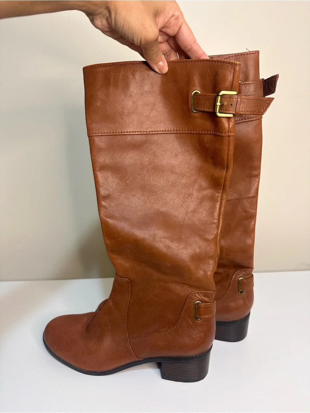 Bandolino Cognac Brown Over-The-Knee Riding Boots